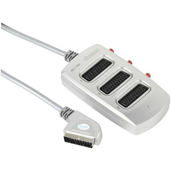 Scart Adaptor 3way Vivanco 47014