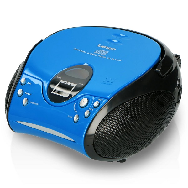 Lenco Portable Fm Radio With Cd - Blue/black Scd-24bl/blk