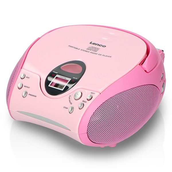 Lenco Portable Fm Radio With Cd - Pink Scd-24pk