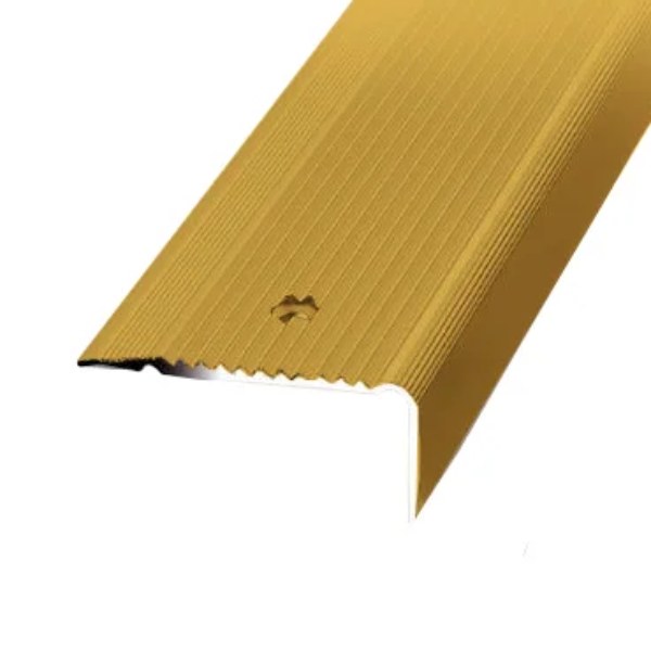 Screw Fit Flat Stair Edge 100cm  Gold