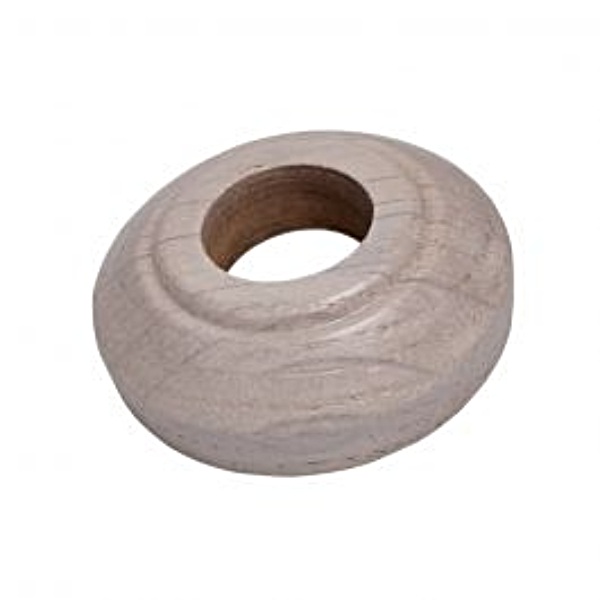Wood Rosette Grey / White Solid Oak 15-17mm (2) Ne