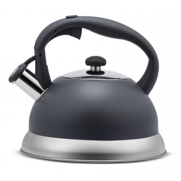 Steelex Grey Whistling Kettle 2.7ltr St/9800gy