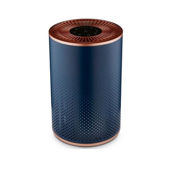 Tower Desktop Air Purifier Powerful Hepa 13 Filter With Multicolour Mood Lighting Midnight Blue And Rose Gold T673000blg