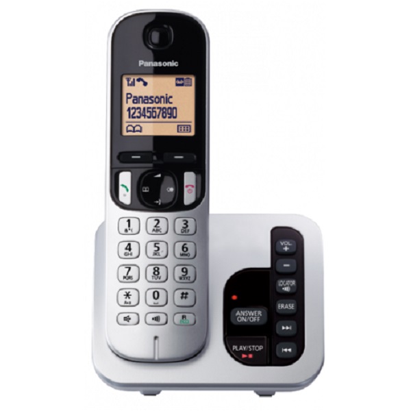 Panasonic Phone Single Dect & Digital Answer Machine Silver Kxtgc260es