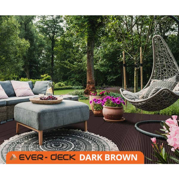 Decking Board Ever-deck Dark Brown 135x25x3.6m