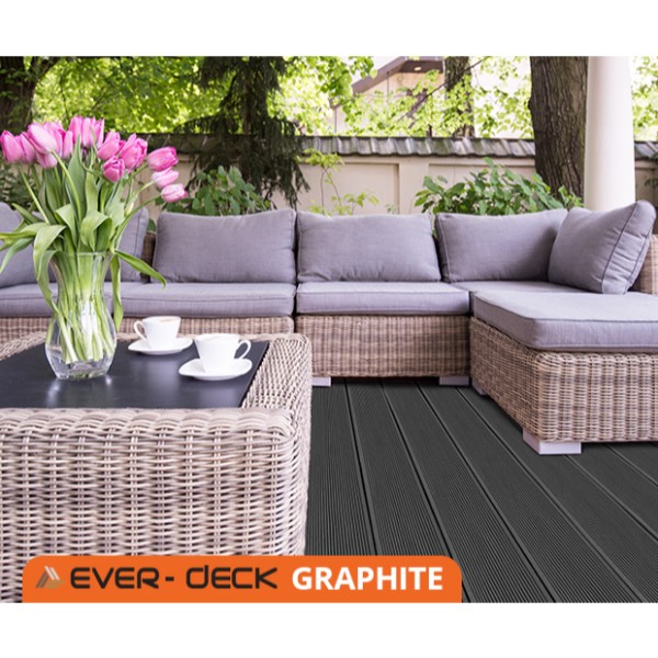 Decking Board Ever-deck Graphite 135x25x3.6m