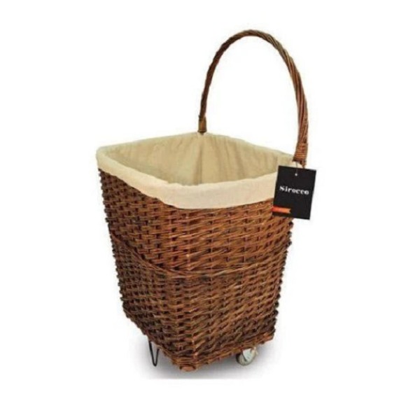 Sirocco Willow Log Cart With Canvas Liner