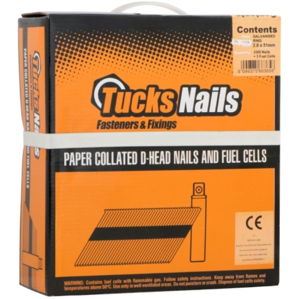 Tucks Nails Galvanised 90mm ( 2200/box)