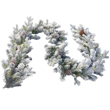 Snowy Dorchester Garland - 9ft X 12in