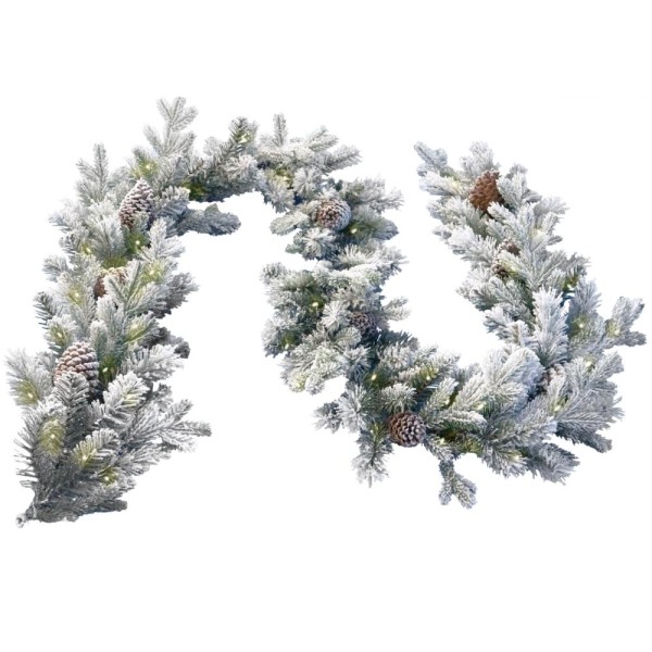 Snowy Dorchester Garland - 9ft X 12in