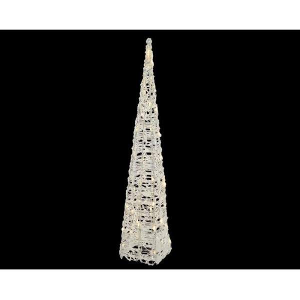 Warm White Led Soft Acrylic Pyramid Cone - 90cm