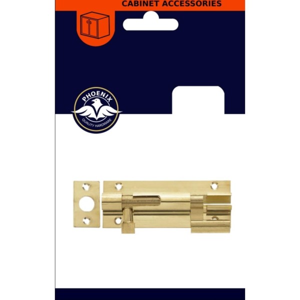 Barrell Bolt 3 Necked Brass Tp Phx