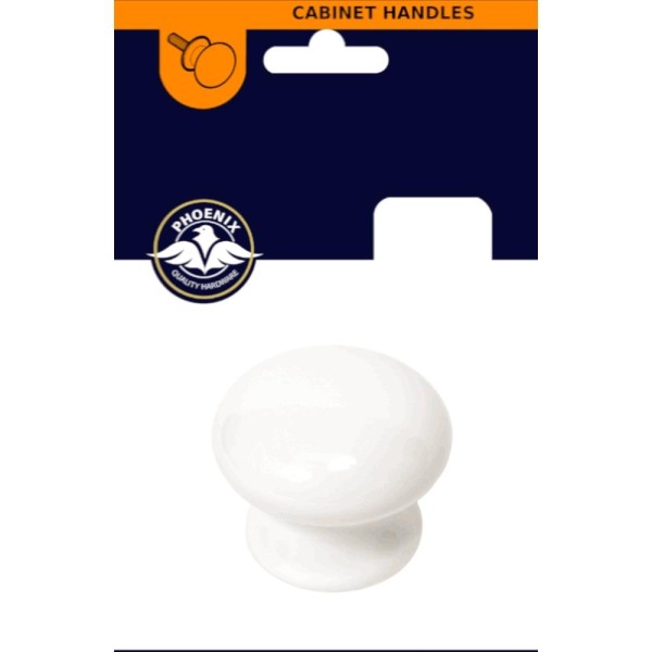 Phx White Knob Ceramic 35mm247364