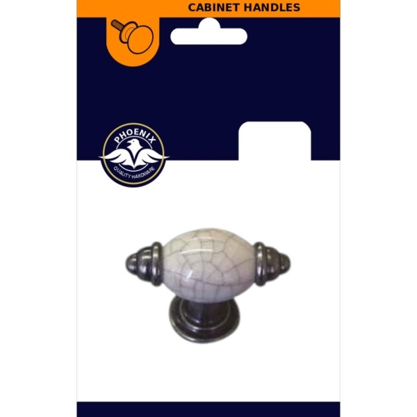 Phx T Handle Pewter White Ceramic 55mm247552