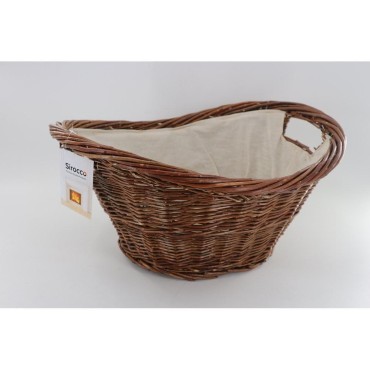 Sirocco Oval Willow Basket With Canvas Liner