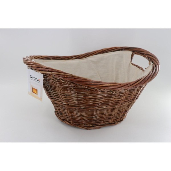 Sirocco Oval Willow Basket With Canvas Liner