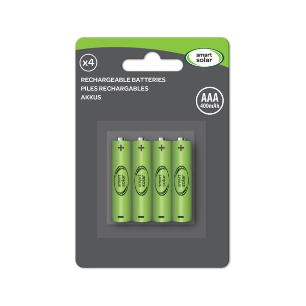 Solar Repacement Battery Aaa 600mah 4 Pack