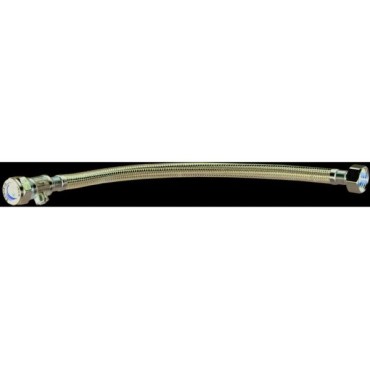 Hose Tap Connector 1/2 Flexible 30cm C/w Valve