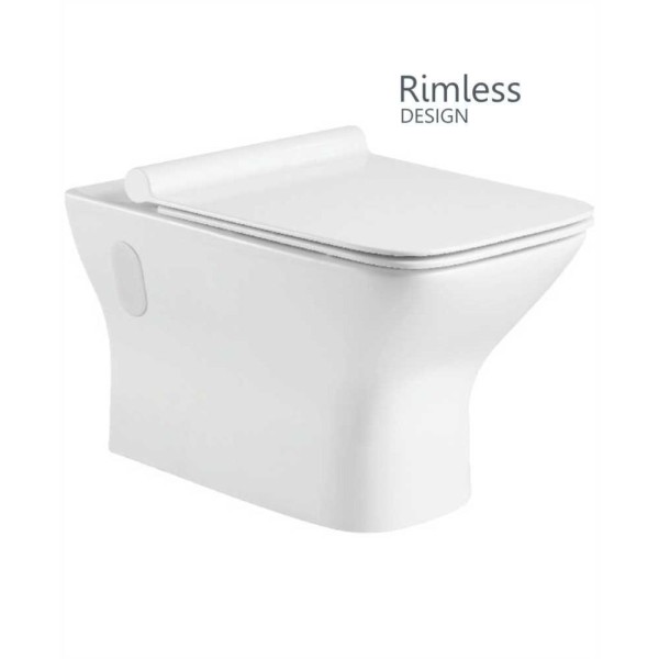 Claire Wall Hung Rimless Pan & Soft Close Seat
