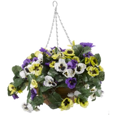 Pansy Pourri Hanging Regal Basket