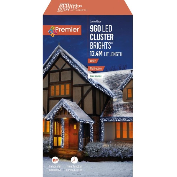 960 Led Multi-action Clusterbrights - White