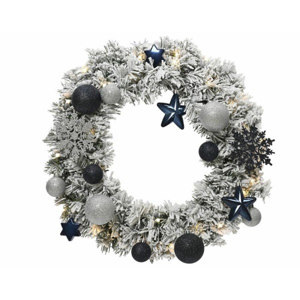 Snowy Imperial Wreath - 50cm (9683336)