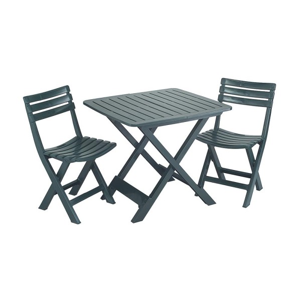 Folding Camping Set - 3 Piece - Dark Green