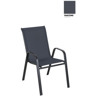 Textilene Stacking Garden Chair - Graphite