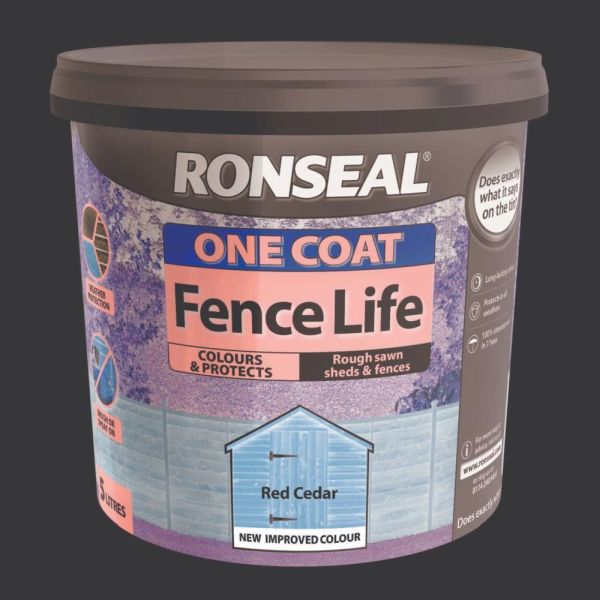 Ronseal One Coat Fence Life Red Cedar 5l