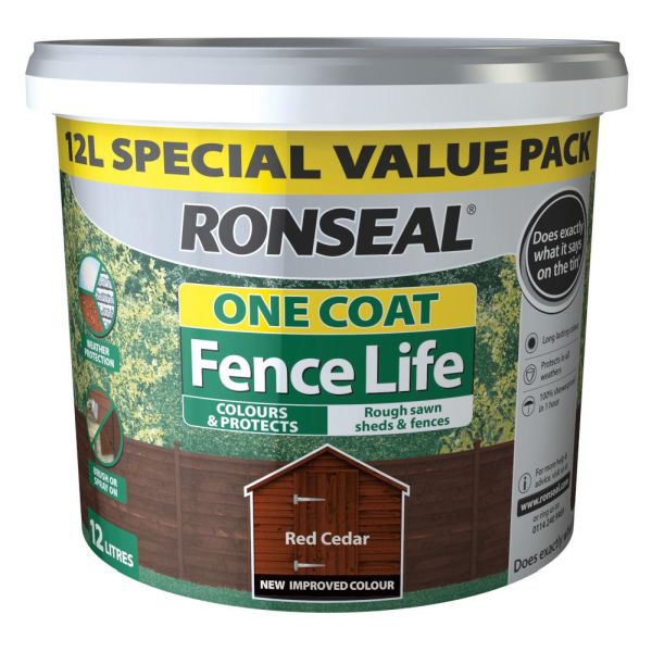 Ronseal One Coat Fence Life Red Cedar 12l