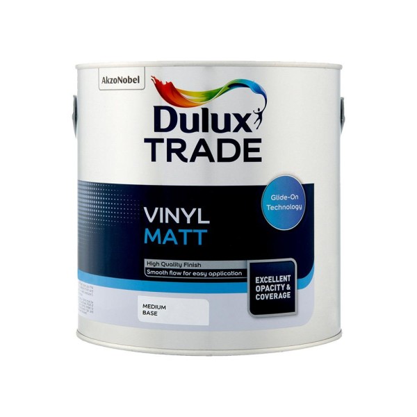 Dulux Trade Vinyl Matt Medium Base 2.5l 5082979 Matt