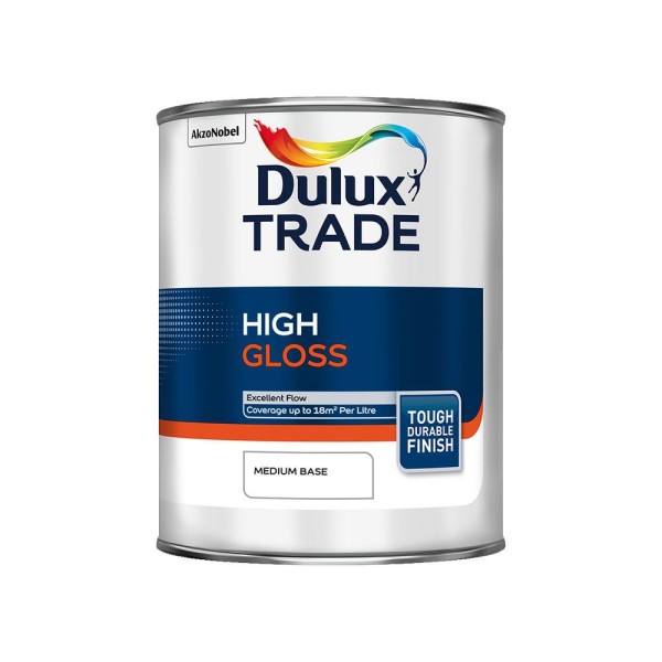 Dulux Trade High Gloss Medium Base 1l 5182049 Gloss