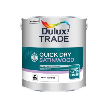 Dulux Trade Quick Dry Satinwood Extra Deep Base 2.5l 5220142 Satin