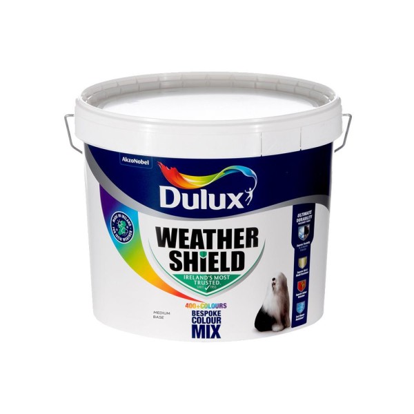 Dulux Trade Weathershield Smooth Medium Base 10l 5140185 Matt