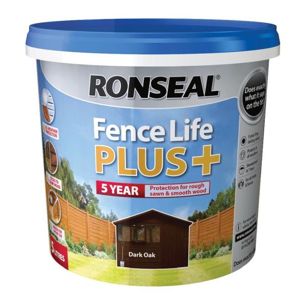 Ronseal Fence Life Plus Dark Oak 5l