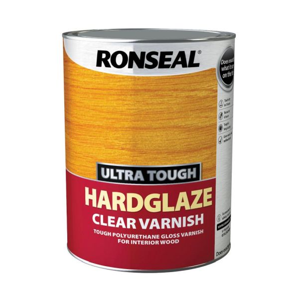 Ronseal Ultra Tough Hardglaze Clear Varnish 5l