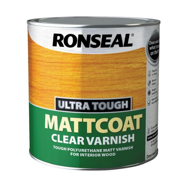 Ronseal Ultra Tough Mattcoat Clear Varnish 2.5l