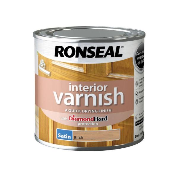 Ronseal Interior Varnish Birch Satin 250ml