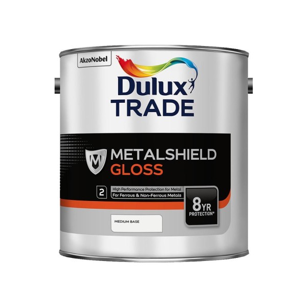 Dulux Trade Metalshield Gloss Medium Base 2.5l 5183365 Mid Sheen