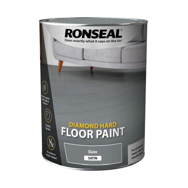 Ronseal Diamond Hard Floor Paint Slate 5l