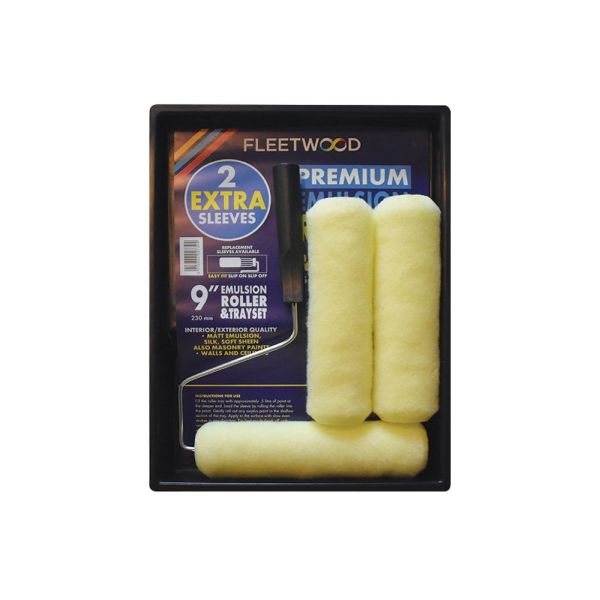 Roller Set 9 Inch Fleetwood Emulsion + Extra 2 Sleeves