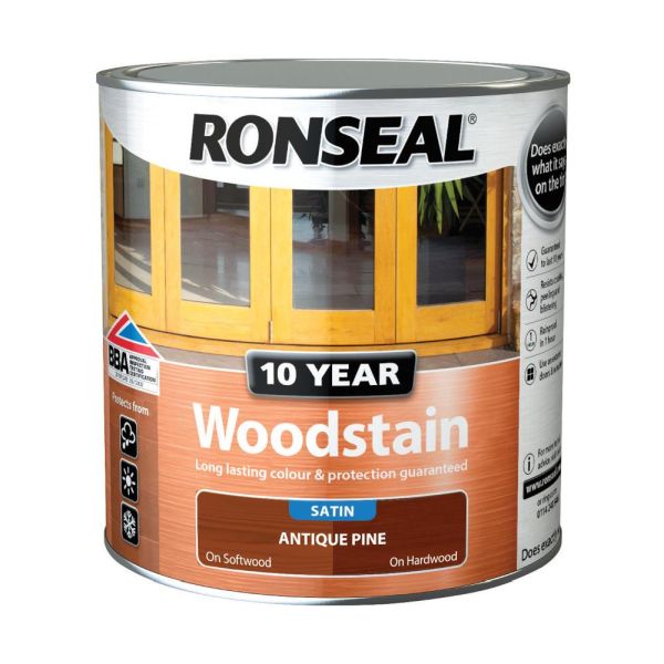 Ronseal 10 Year Woodstain Antique Pine Satin 2.5l