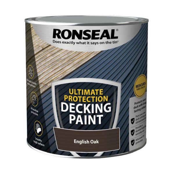 Ronseal Ultimate Protection Decking Paint English Oak 2.5l