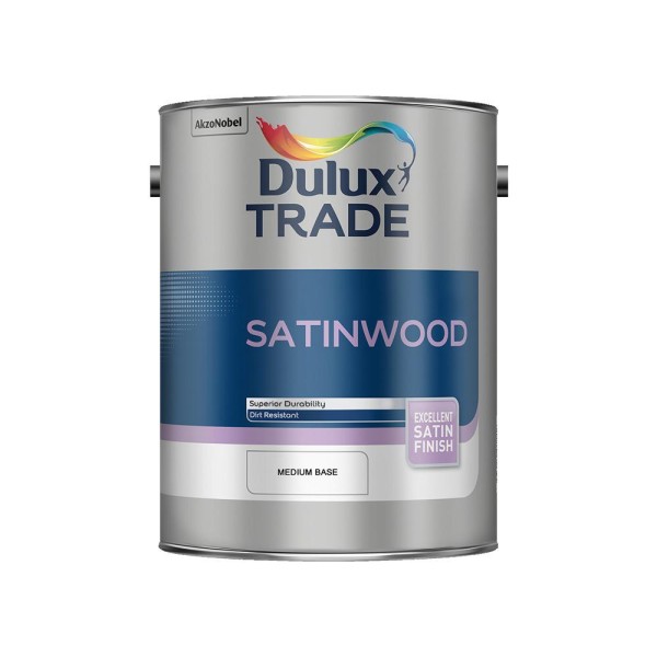 Dulux Trade Satinwood Medium Base 5l 5184002 Satin