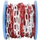 Posamo Plastic Chain 6mm 30mtr Spool Red/white Price Per Mtr