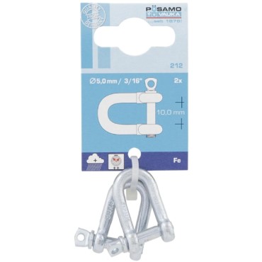 Posamo D Shackle 8mm Zp Pack 2