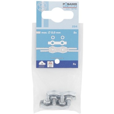 Posamo Duplex Wire Rope Clip 3mm Pack 2 Zp