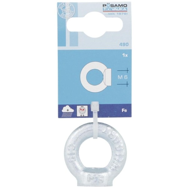 Posamo Eye Nut M6 20mm Id Din 582 Zp