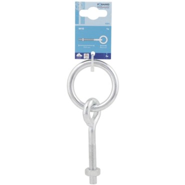 Posamo Eye Bolt 45x70mm M10 & Nut Zp
