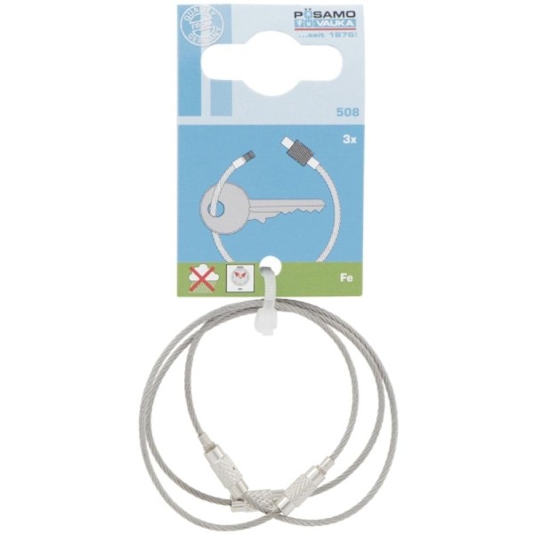 Posamo Wire Rope Slit Ring 1.5mm Pack 3